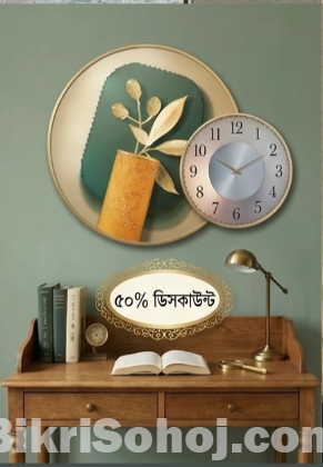 প্রিমিয়াম থ্রি-ডি লাক্সারি ওয়াল ক্লক (৫০% বিশেষ ছাড়!)